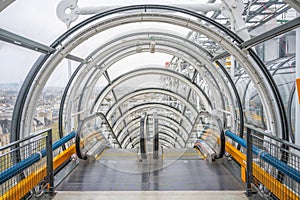 Escalator Tunnel at Centre Pompidou