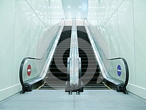 Escalator in underground passage