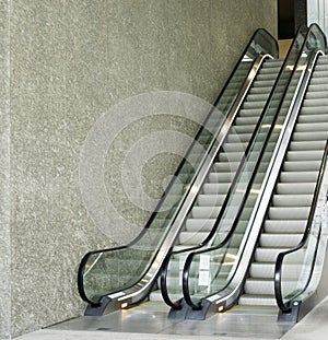 Escalator,Up and down escalators in public building