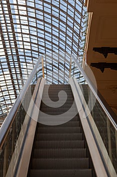 Escalator,Up and down escalators in public building