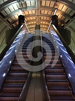 Escalator in Washington D.C. metro station