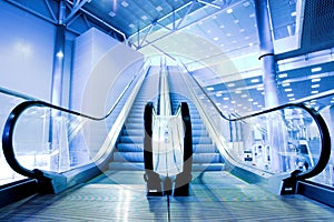 Escalators in exhibition