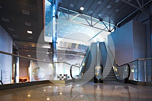 Escalators in exhibition