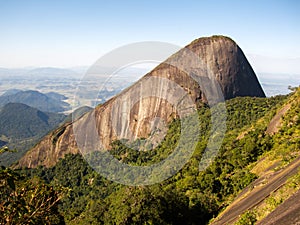 Escalavrado mountain seen from Dedo de deus mountain in Rio de Janeiro photo