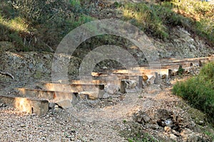 Escalera de acceso a la fuente photo