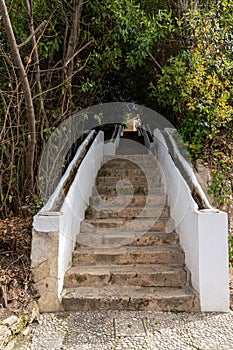 The Escalera del Agua stairs in the Generalife Palace and gardens in the Alhambra photo