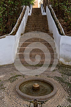 The Escalera del Agua stairs in the Generalife Palace and gardens in the Alhambra photo