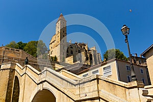 Escalier monumental  before Tour d\'Armagnac Auch,  France