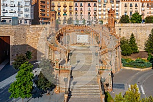 Escalinata del Ovalo staircase in Spanish town Teruel