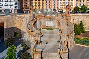 Escalinata del Ovalo staircase in Spanish town Teruel photo