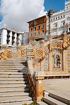 Escalinata del Ovalo stairway, in Teruel, Spain photo