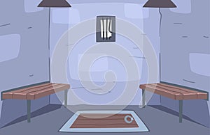 Escape Ancient Room Interior, Prison ell, Reality Quest for People Finding Way out e Vector Illustration