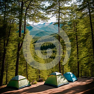 Escape to Nature,Experience Camping in a Beautiful Forest Surrounded by Majestic Mountains