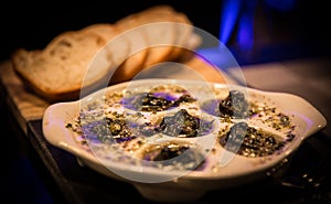 Escargot with french bread