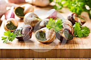 Escargots with parsley