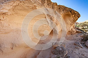 escarpments of the fossil sands of the encantados ravine in the north of Fuerteventura photo