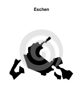 Eschen outline map
