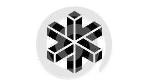 escher impossible geometric shape glyph icon animation