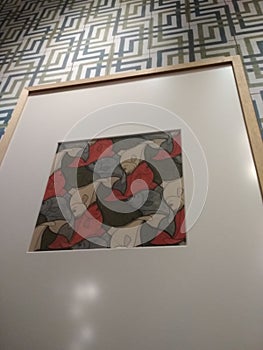 Painting in Escher museum