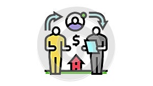 escrow account property estate home color icon animation