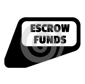 Escrow funds stamp on white