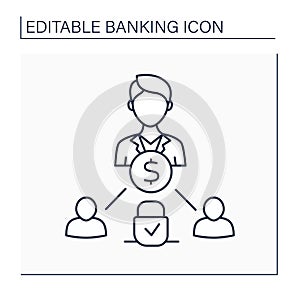 Escrow line icon