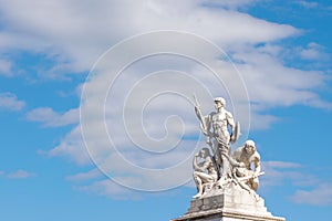 Escultura parte del monumento de Vittorio Emanuele,  Altare della Patria,  Piazza Venezia, Rome Italy photo