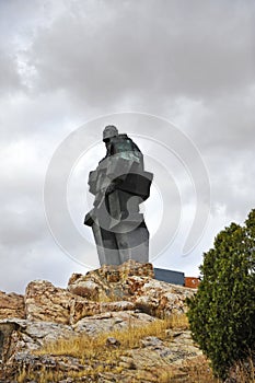 Monumento al Minero en Puertollano, Castilla la Mancha EspaÃÂ±a. photo