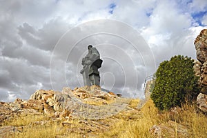 Monumento al Minero en Puertollano, Castilla la Mancha EspaÃÂ±a. photo