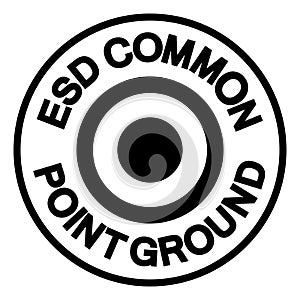 ESD Common Point Ground Symbol Sign, Vector Illustration, Isolated On White Background Label .EPS10