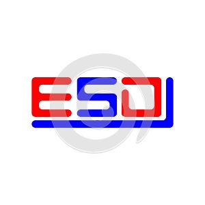 ESD letter logo creative design with vector graphic, ESD