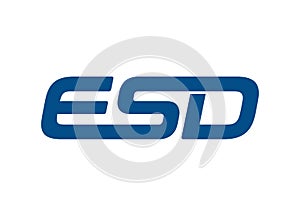 ESD letter logo design vector photo