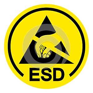ESD Protective Area Symbol Sign, Vector Illustration, Isolated On White Background Label .EPS10 photo