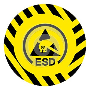 ESD Protective Area Symbol Sign, Vector Illustration, Isolated On White Background Label .EPS10 photo