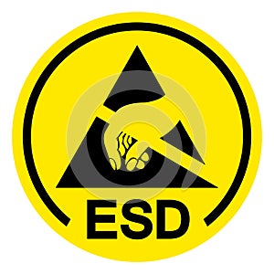 ESD Protective Area Symbol Sign, Vector Illustration, Isolated On White Background Label .EPS10