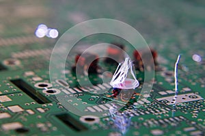 ESD sparks over RF electronics components