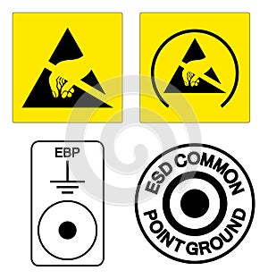 ESD Symbol Sign, Vector Illustration, Isolated On White Background Label .EPS10