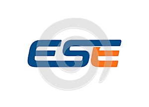 ESE letter logo design vector photo