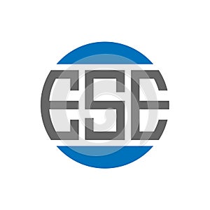 ESE letter logo design on white background. ESE creative initials circle logo concept. ESE letter design photo