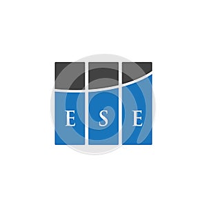 ESE letter logo design on WHITE background. ESE creative initials letter logo concept. ESE letter design.ESE letter logo design on photo