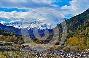 Esera river in the Benasque Valley