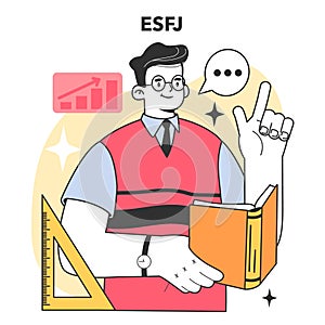 ESFJ MBTI type. Character with the extraverted, observant, feeling, photo