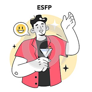 ESFP MBTI type. Character with the extraverted, observant, feeling, photo