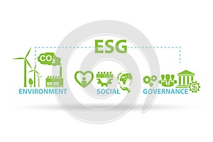 ESG concept as environmental and social governance