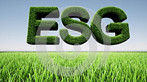 ESG Future technology concept Global finance Sustainable Clean energy