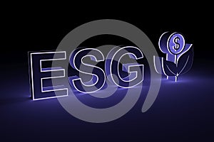 ESG self illumination concept background