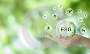 ESG and sustainable development concept. Aim to have a positive impact on the world while also making a profit.