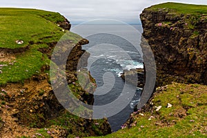 Eshaness Cliffs on the western coastline on Shetlands Mainland