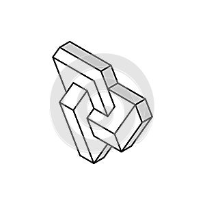 esher impossible geometric shape isometric icon vector illustration photo