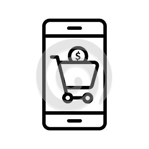 Eshopping  Line Style vector icon which can easily modify or edit